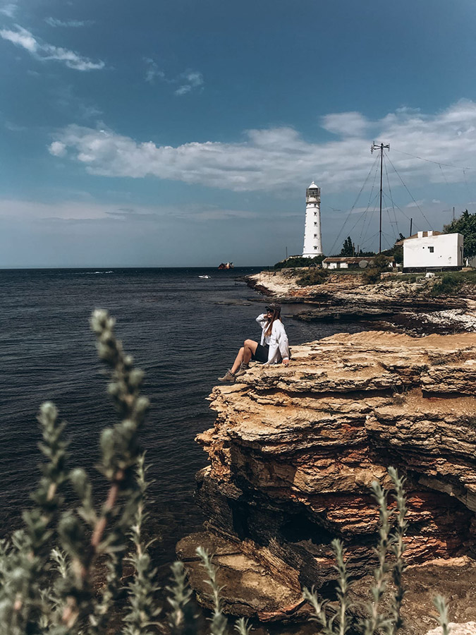 Крым западный берег отдых: Тарханкутский маяк 
